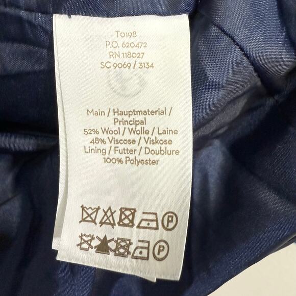 Boden Hengrave Coat Teal Blue Wool Blend Sz 12R Classic Tailored Winter Classic - Picture 8 of 11